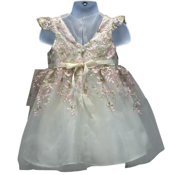 Rare Editions Baby Embroidered Formal Dress Bloomers 2-piece Set - Ivory - 18mo - Picture 2 of 11